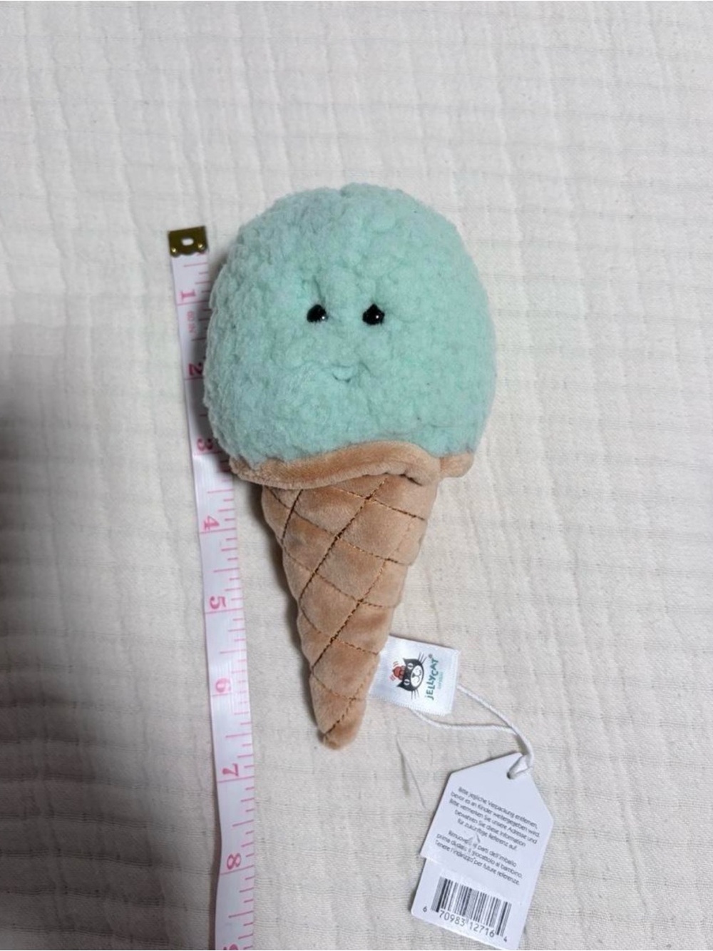 Jellycat Mint Ice Cream Cone NWT